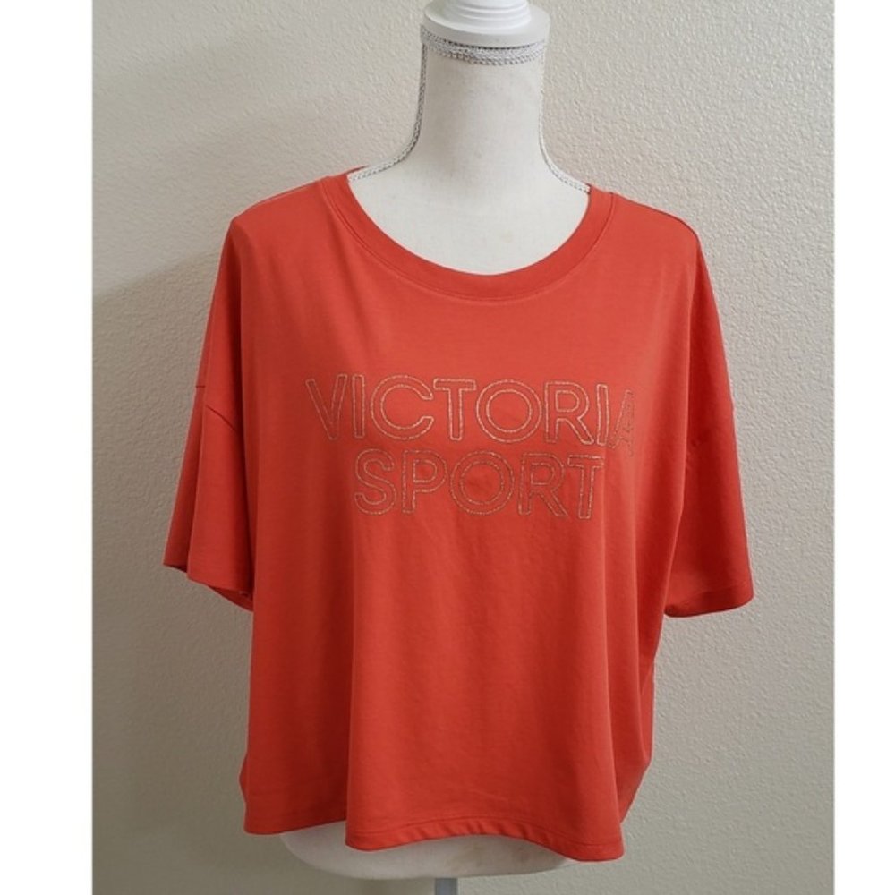 3/$25 VICTORIA'S SECRET Orange Sport Crop Top L